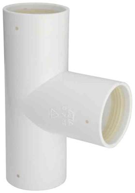 Faluplast 3003054172 T-rör med gummitätning 40 mm