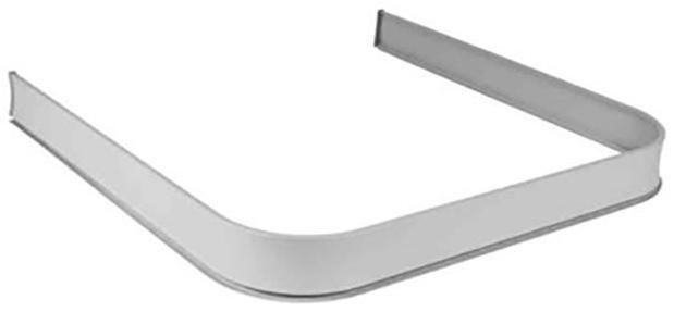 8207 Gulvskinne U-form, 92x92x92 cm, sølv