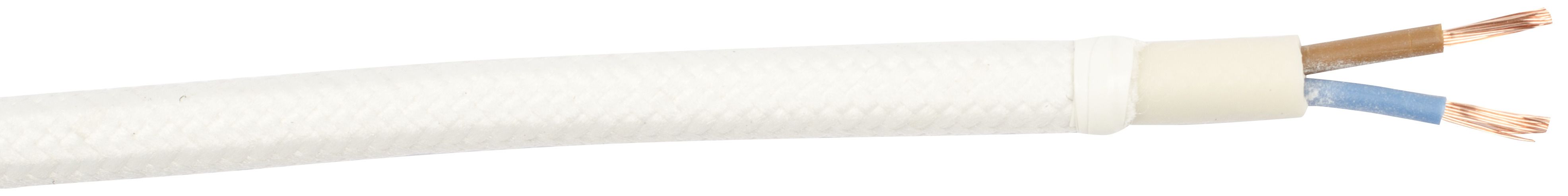 Gelia 4070920071 Textilkabel SKK, 3G0.75 25 m bobin Vit