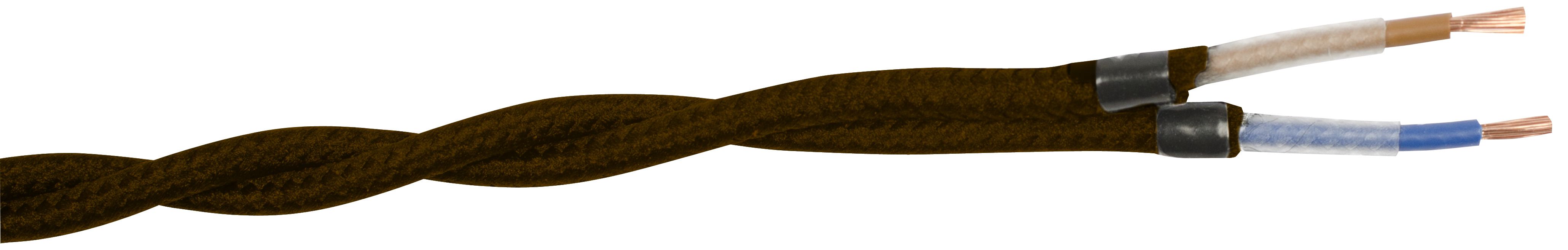 Gelia 4070910111 Textilkabel SKK, 2X0.75 tvinnad, 25 m Brun