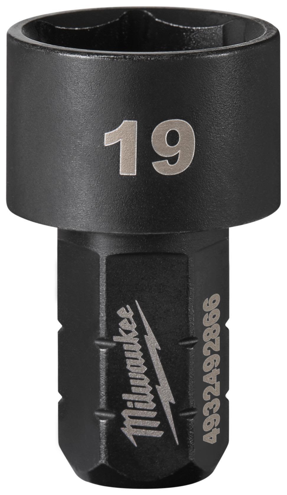 Milwaukee 4932492866 Hylsa till spärrskaft M12 FPTR Nyckelvidd 19 mm