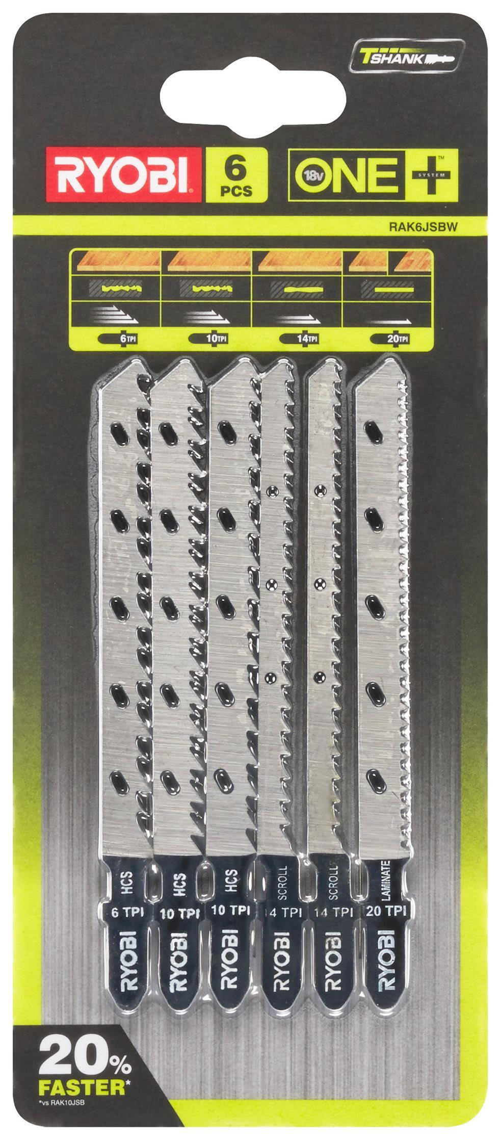 Ryobi RAK6JSBW Sticksågsblad 6 delar