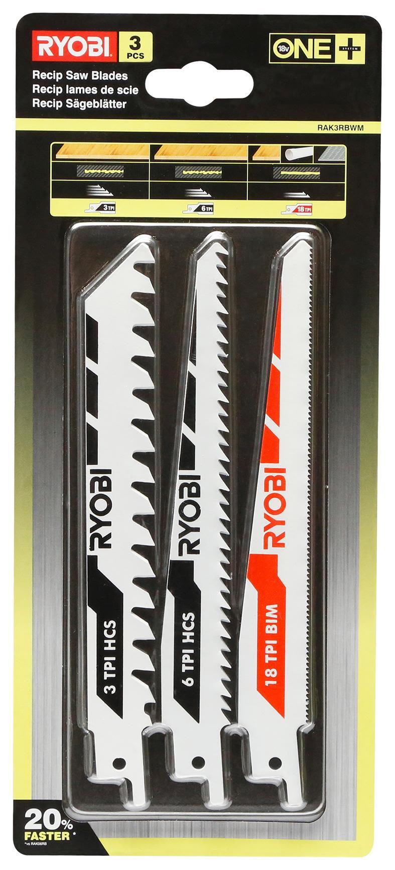 Ryobi RAK3RBWM Tigersågbladssats