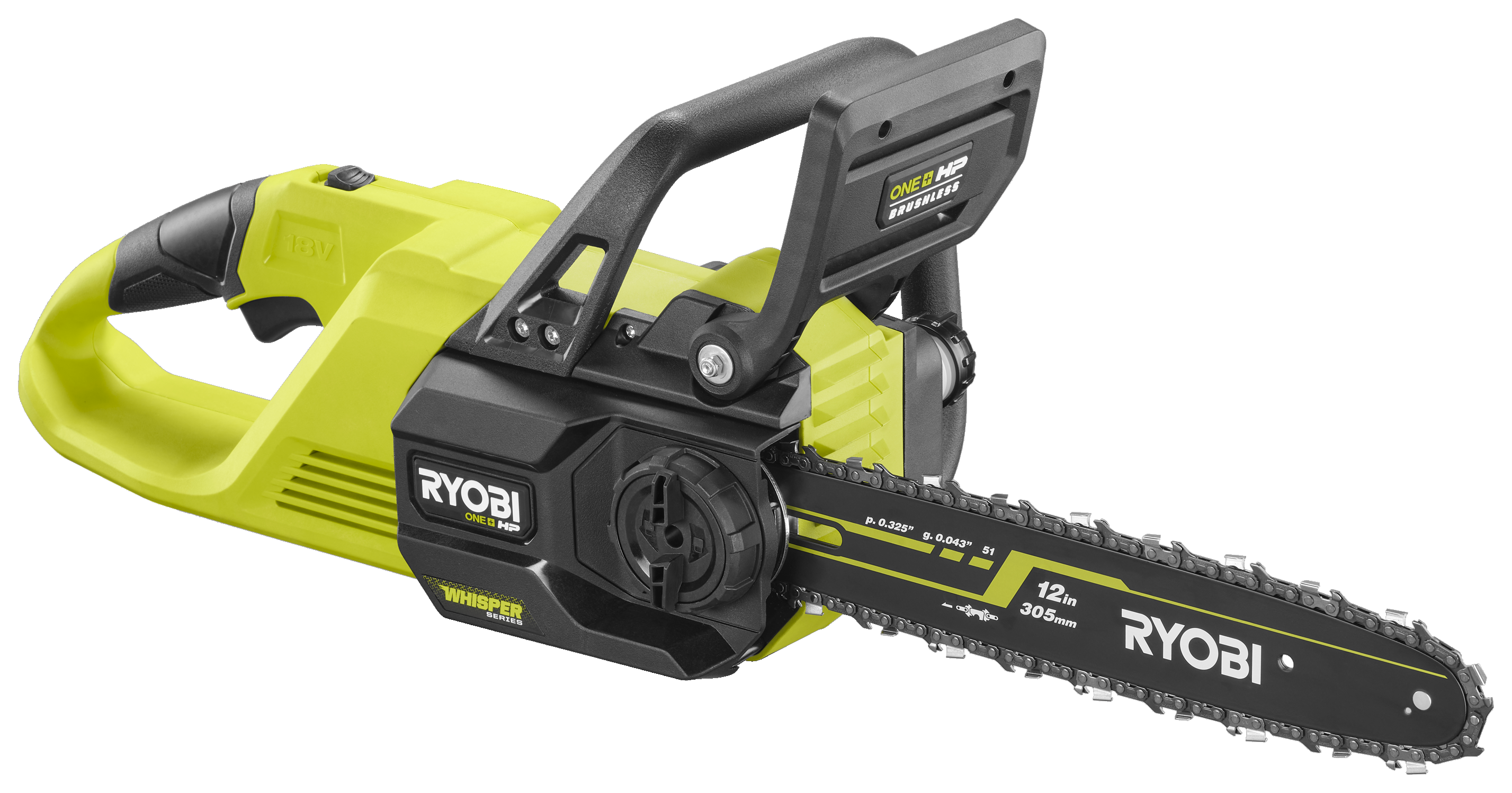 Ryobi ONE+ HP RY18CSX30A-0 Kedjesåg utan batteri och laddare