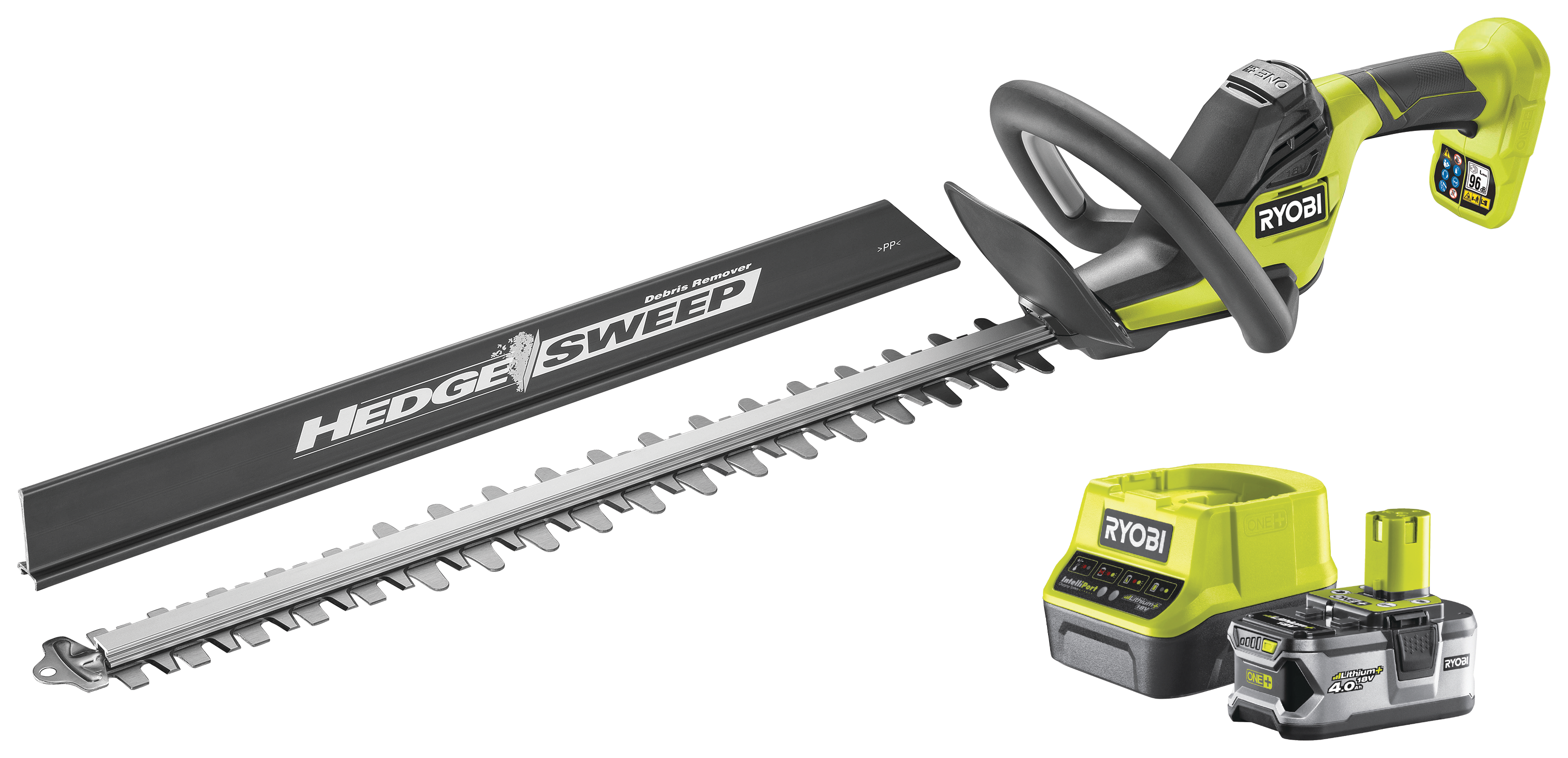 Ryobi ONE+ RY18HT55A-140 Häcksax med batteri och laddare