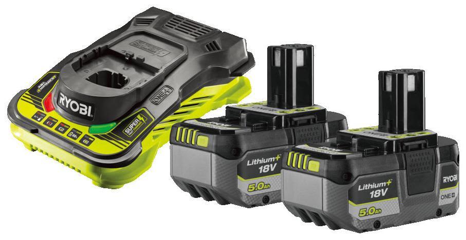 Ryobi ONE+ RC18150-250X Laddpaket 2 st 18V, 5,0 Ah