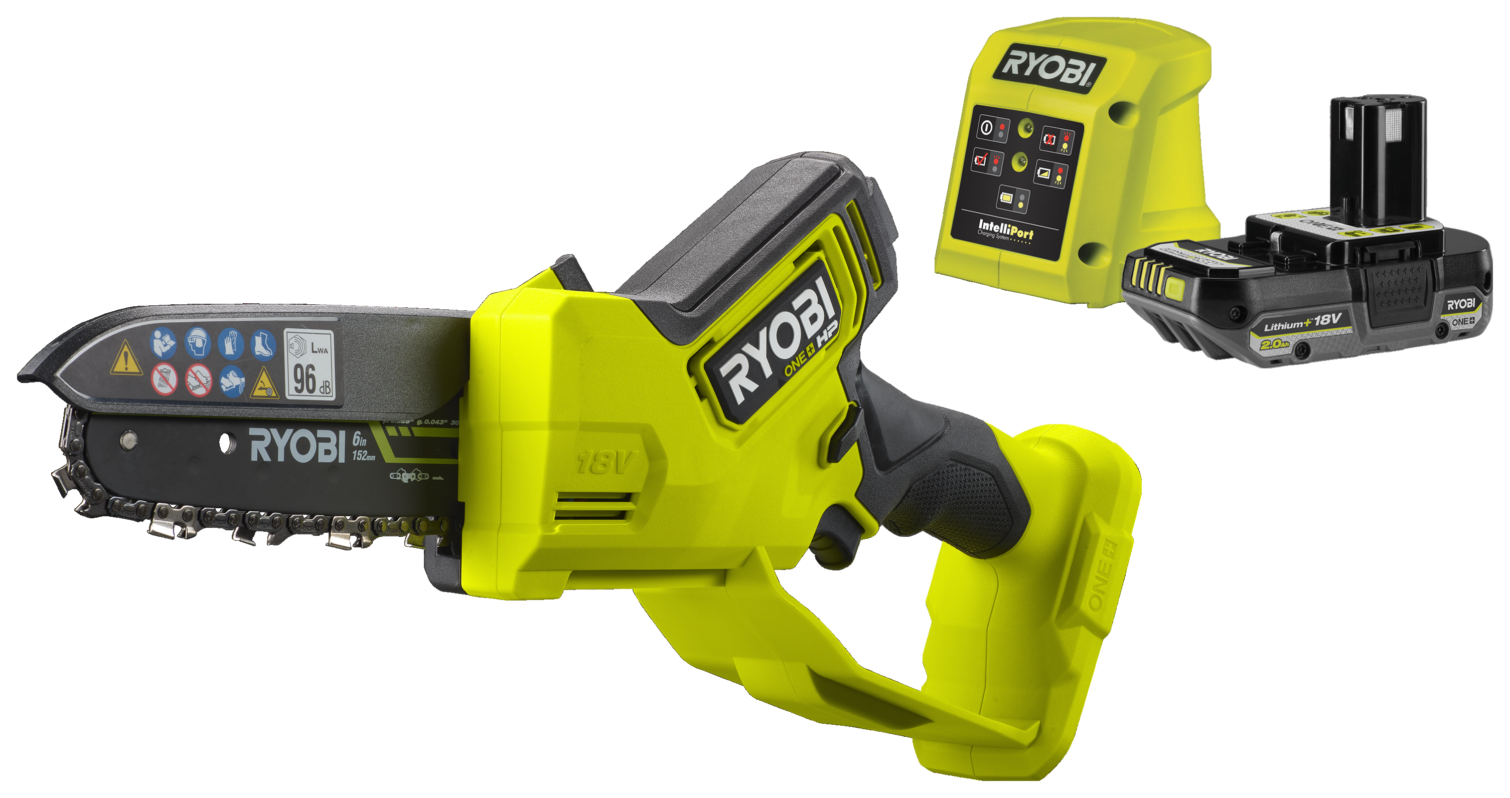 Ryobi ONE+ RY18PSX15A-120 Grensåg med batteri och laddare