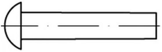 REYHER 006600000100040 Nit STÅL OBH 10 x 40 mm, 100-pack