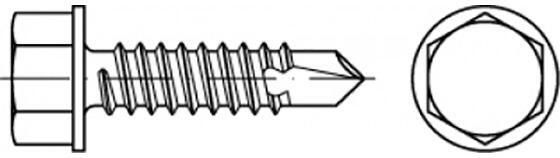 REYHER 075040140042025 Flänsskruv 4,2 x 25 mm, 1000-pack, HB ST