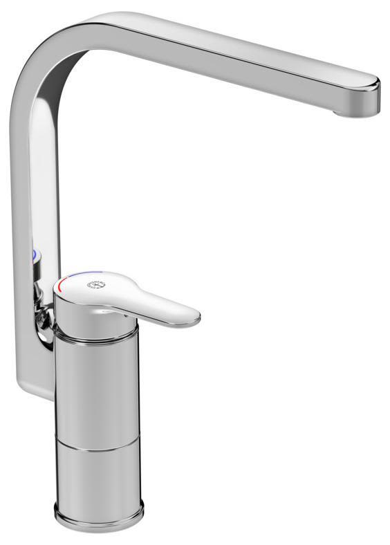 Gustavsberg Nordic3 Köksblandare med hög pip, krom