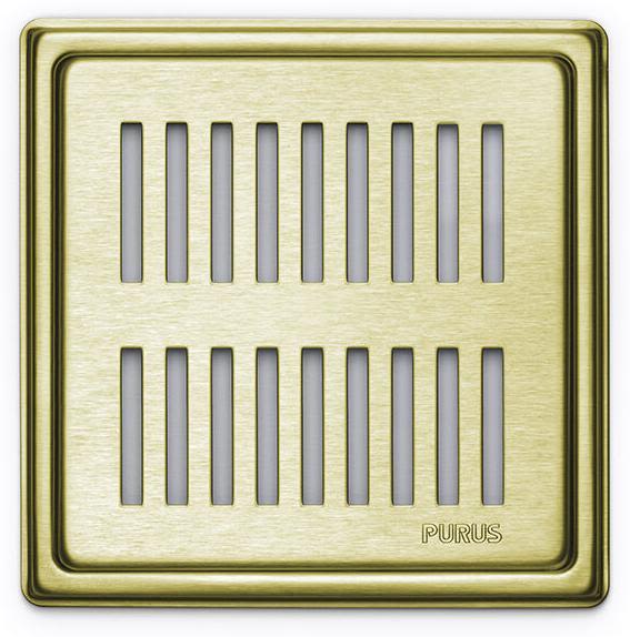 Purus Rib Klinkerram 154x154x6 mm Mässing