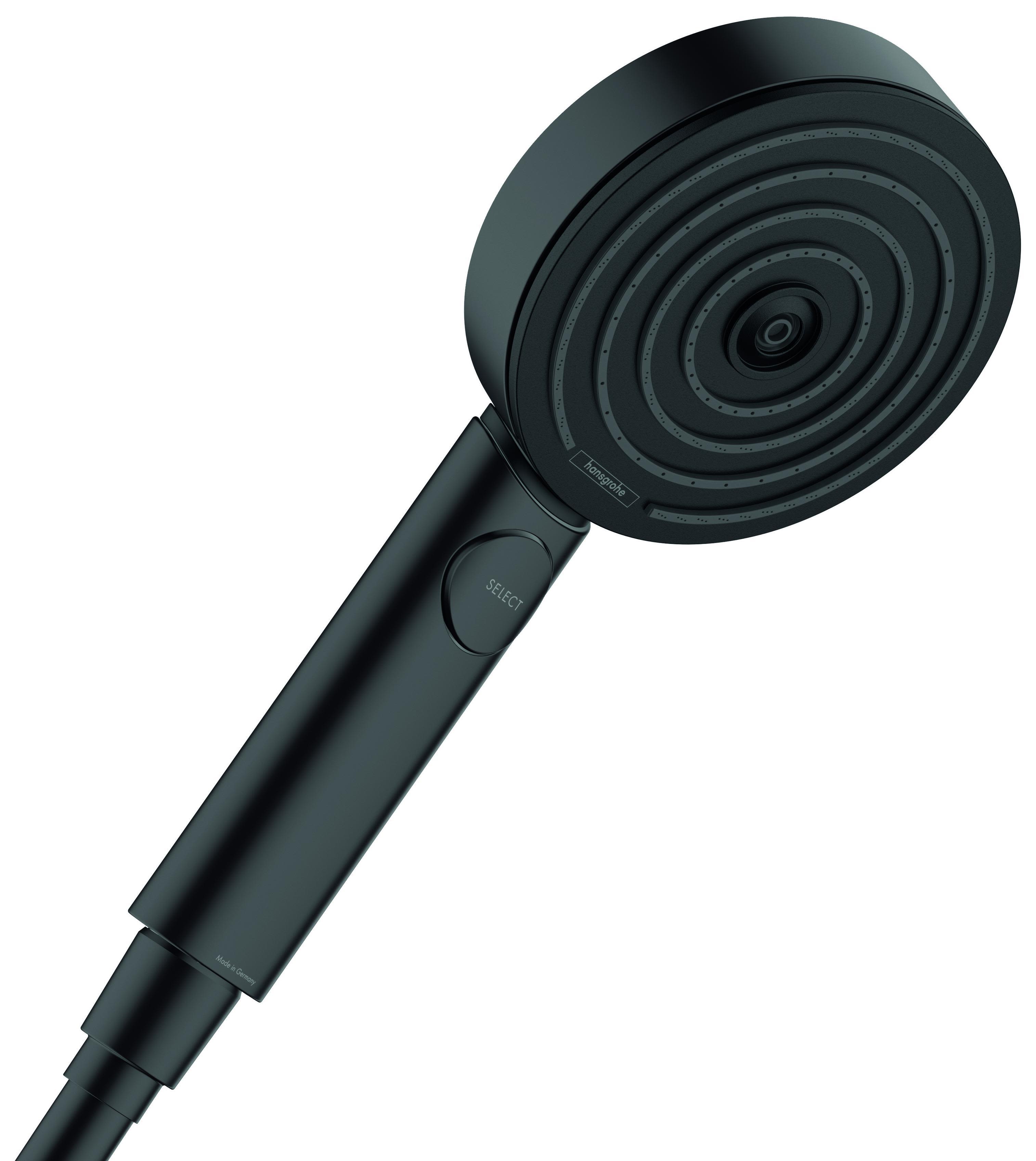 Hansgrohe Pulsify Select S 24110670 Håndbruser 3 bjælketyper, Ø105 mm, mat sort