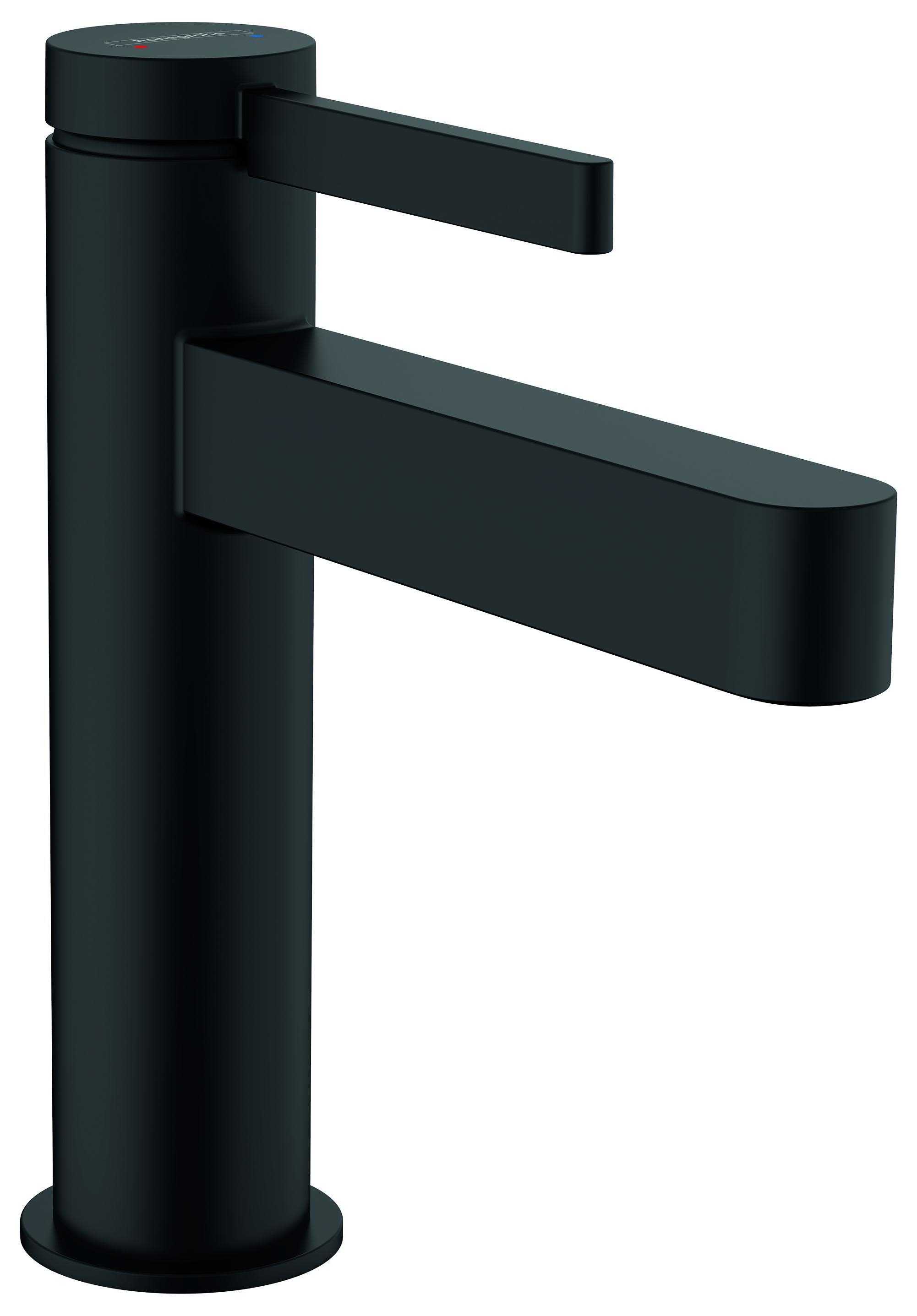 Hansgrohe Finoris 110 Tvättställsblandare push-open ventil Svart