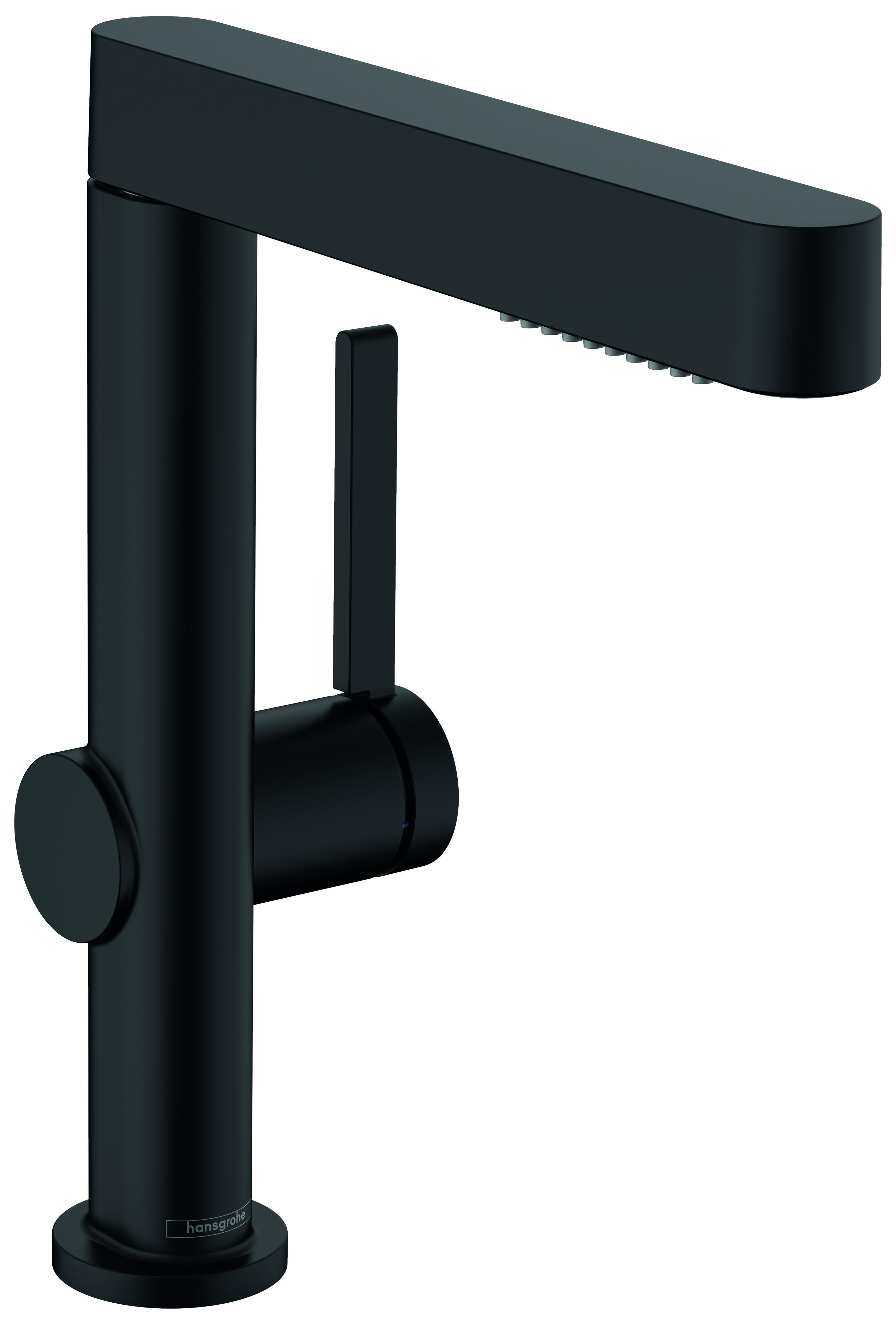 Hansgrohe Finoris 230 Tvättställsblandare push-open ventil Svart