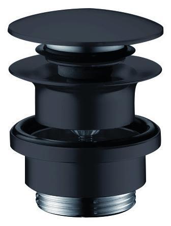 Hansgrohe 50100670 Bottenventil för tvättställ, Push-Open, 1 1/4" Mattsvart