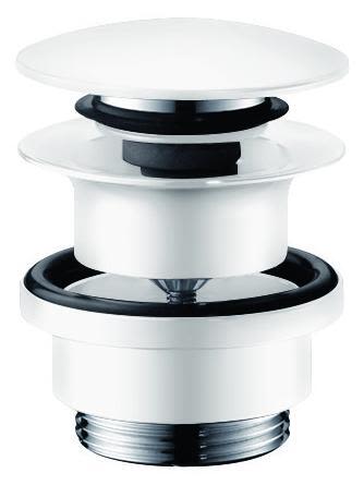 Hansgrohe 50100700 Bundventil til håndvask, push-open, 1 1/4" Mat hvid
