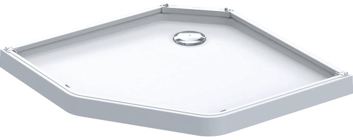 Contura Showerama 10-5 Duschkar pentagonal, vit, glansig 100 x 100 cm