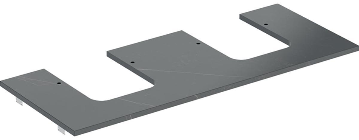 Geberit ONE 505.175.00.2 Bänkskiva dubbel, stengods Svart