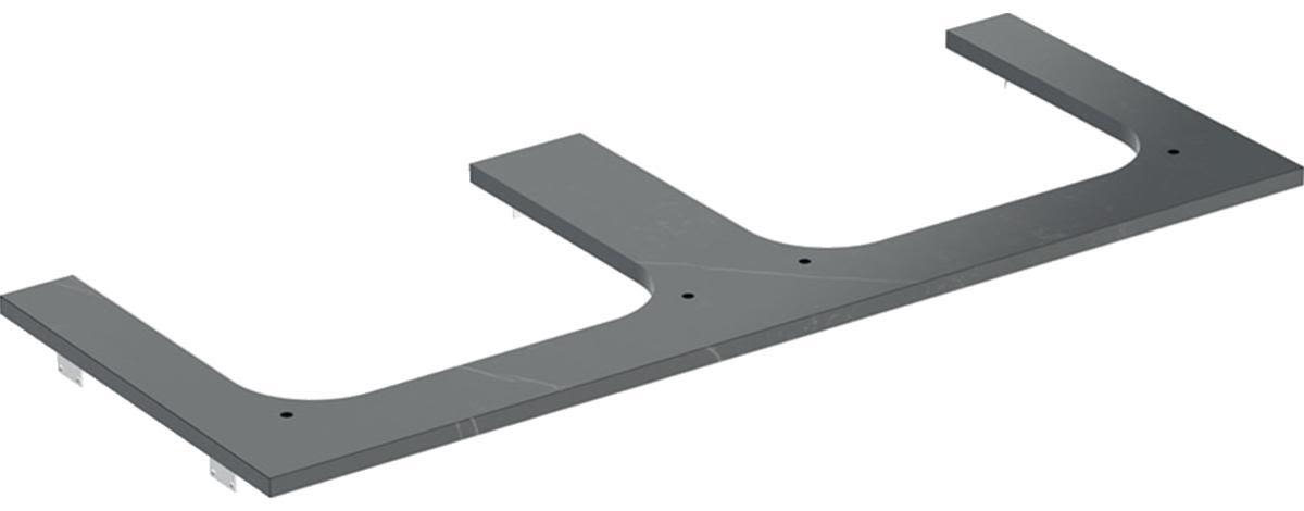 Geberit ONE 505.165.00.2 Bänkskiva stengods. dubbel, svart