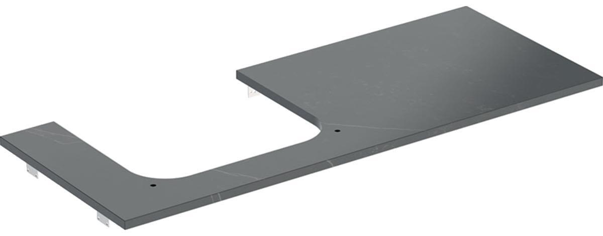 Geberit ONE 505.135.00.2 Bänkskiva stengods, svart Svart