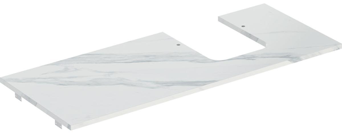 Geberit ONE 505.145.00.1 Bänkskiva stengods, höger Vit