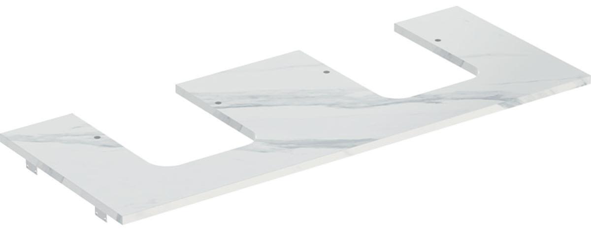 Geberit ONE 505.175.00.1 Bänkskiva stengods, vit, dubbel