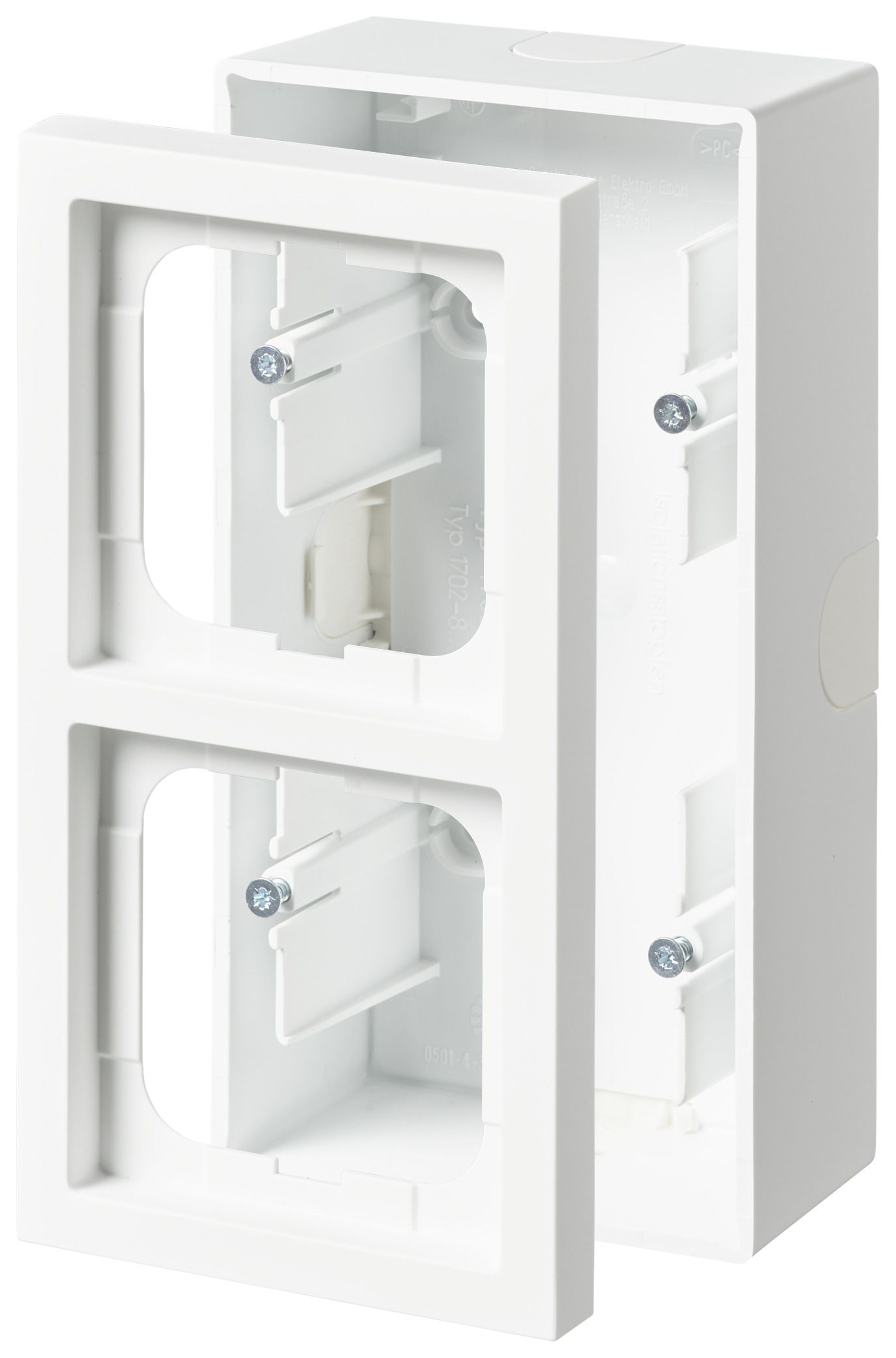 ABB 1722S80-884 Förhöjningsram 80 x 54 mm, vit 2-fack