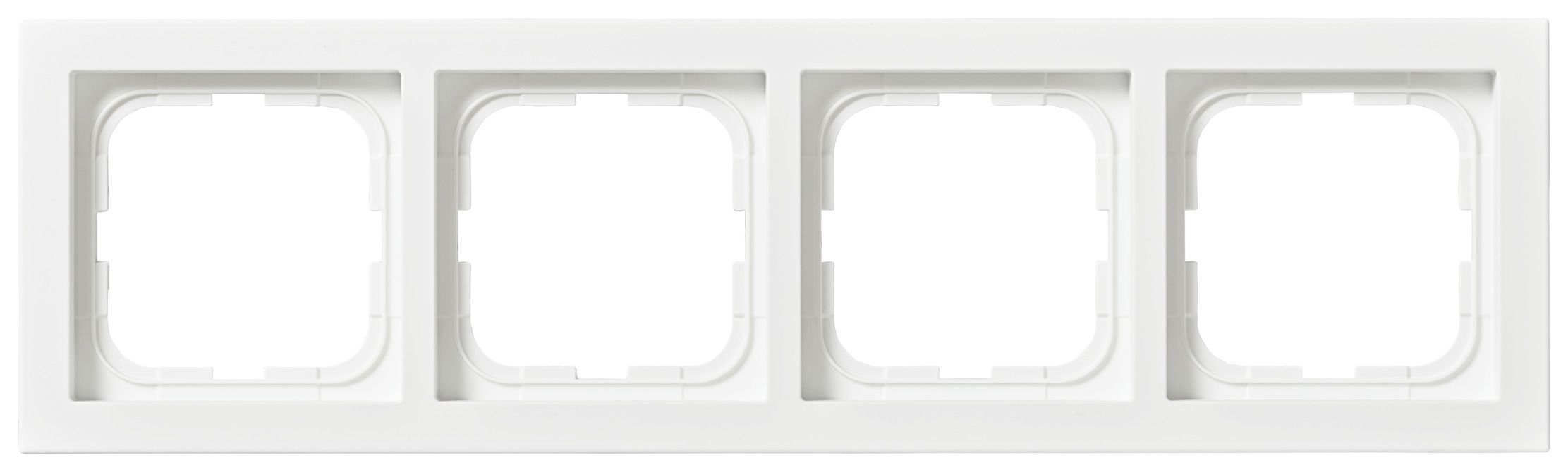 ABB 1724F85-884 Täckram 4-fack, vit, 85 mm
