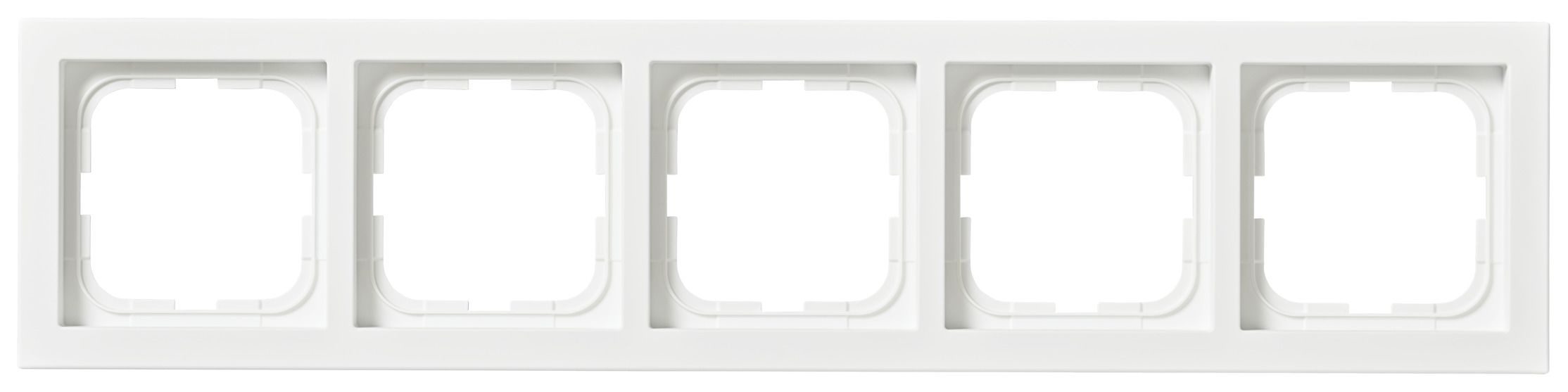 ABB 1725F85-884 Täckram 5-fack, vit, 85 mm