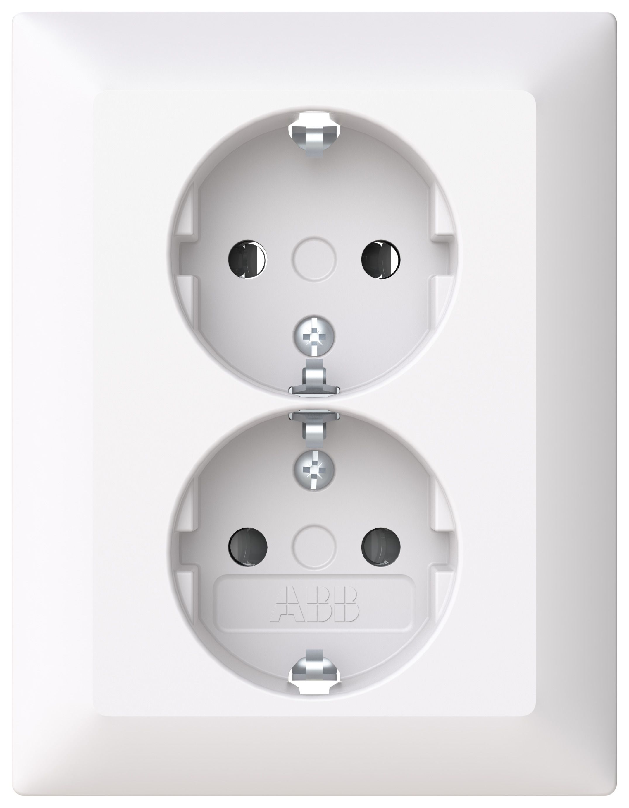 ABB Saga 302EUJM-916 Vägguttag 2-vägs, infälld, multipack