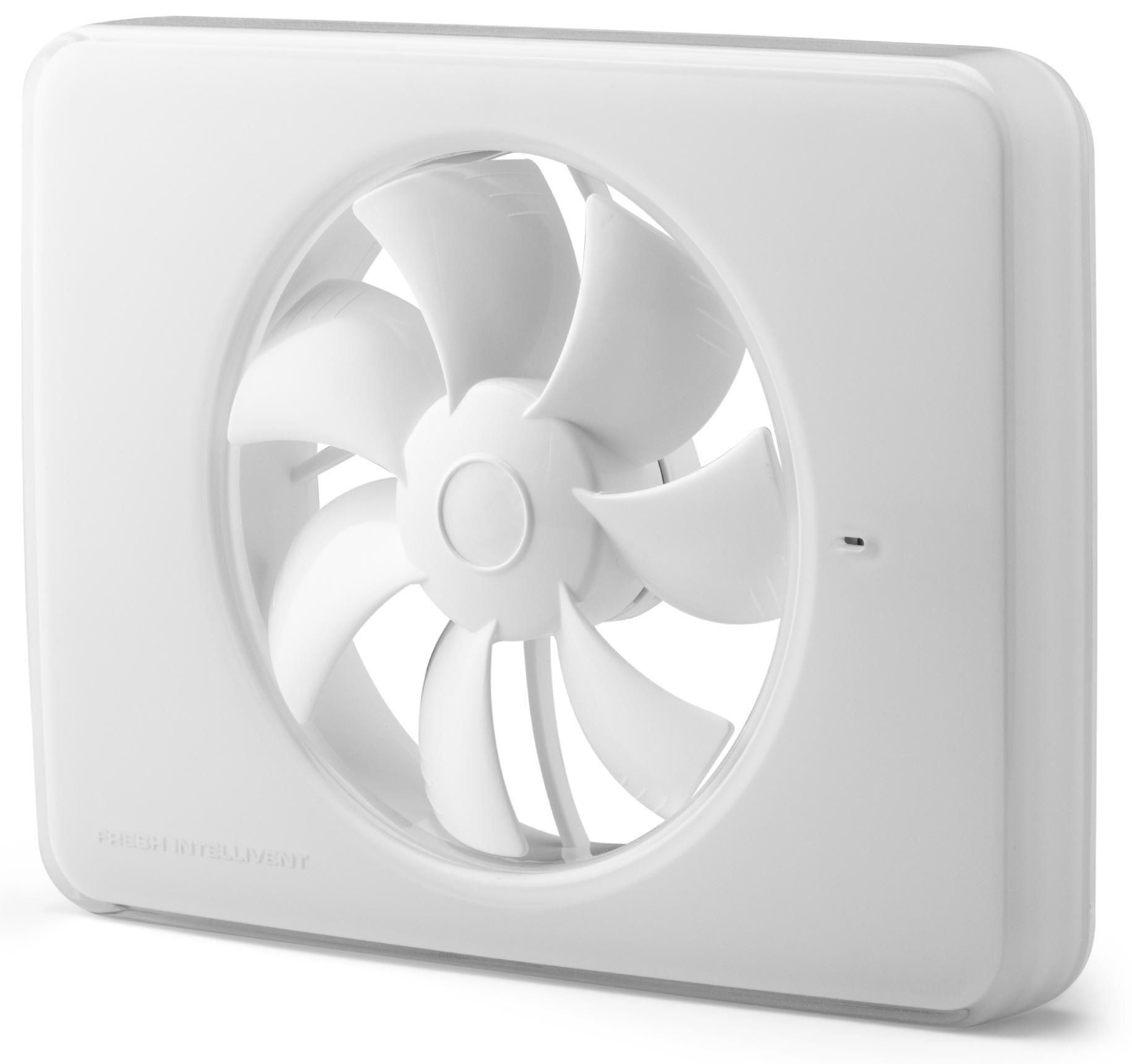 Fresh Intellivent P Badeværelsesventilator hvid, 202x152x64 mm, 134 m³/h