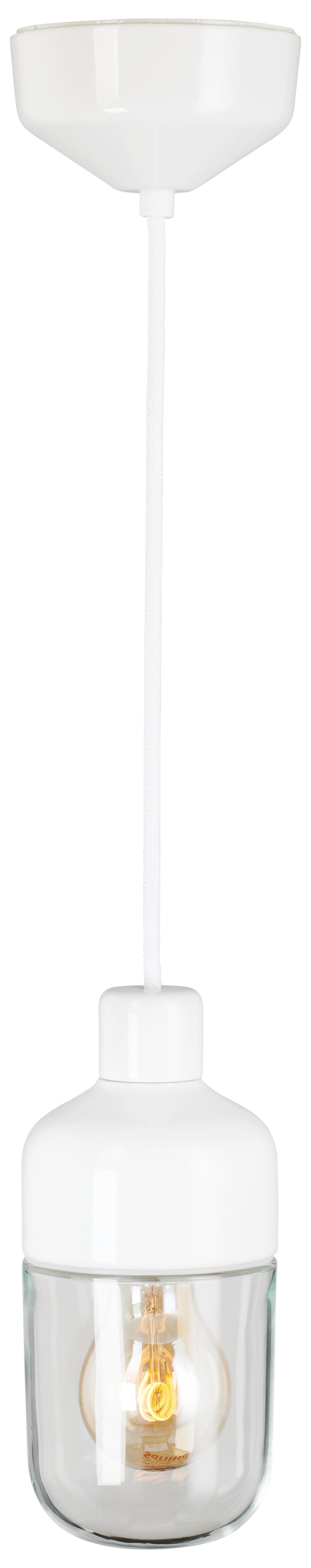 Ifö OHM PENDANT 100/215 Pendelarmatur  100 x 215 mm, E27 Vit klarglas