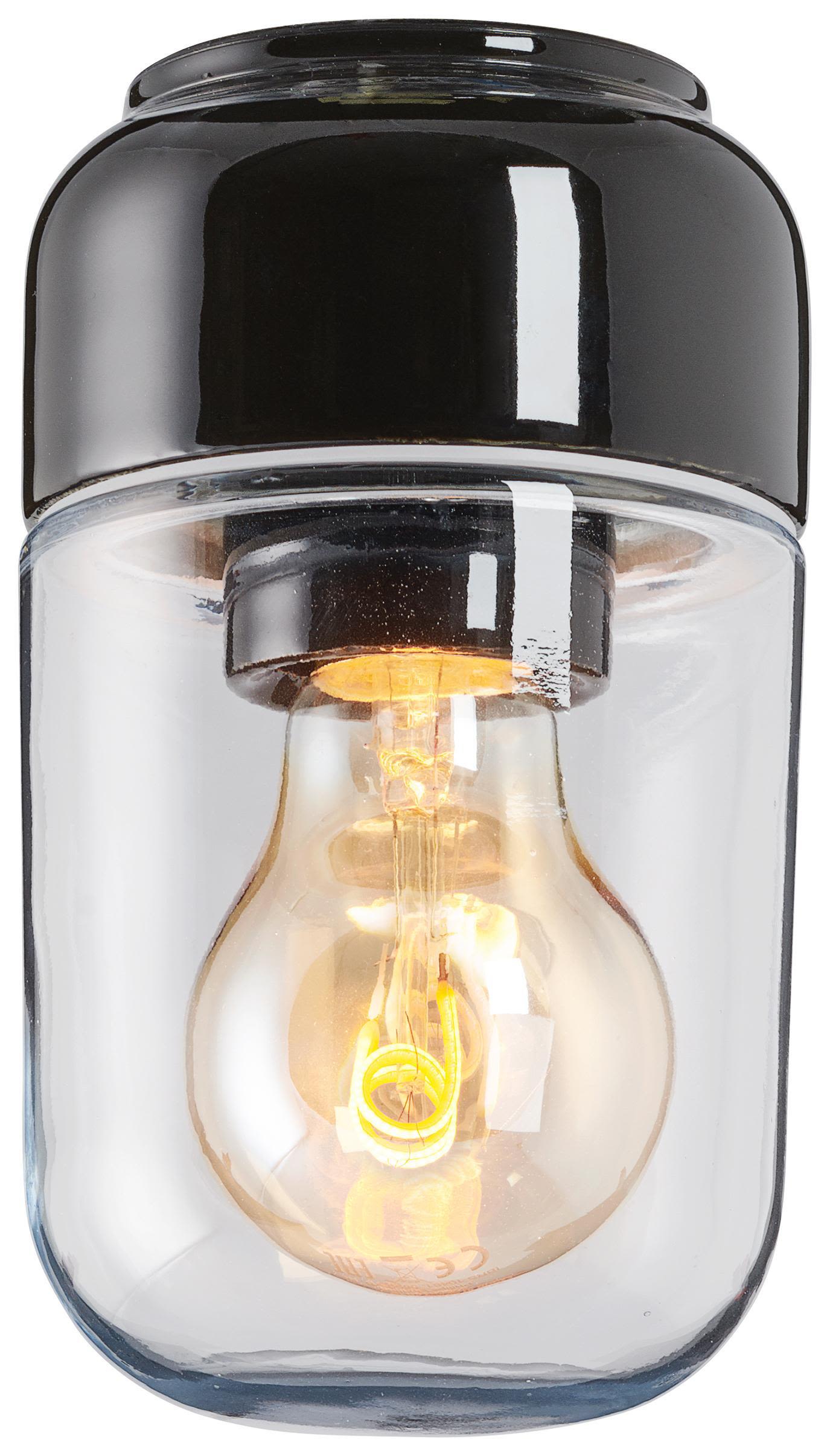 Ifö OHM 100/170 Väggarmatur E27, 170 mm Klar svart