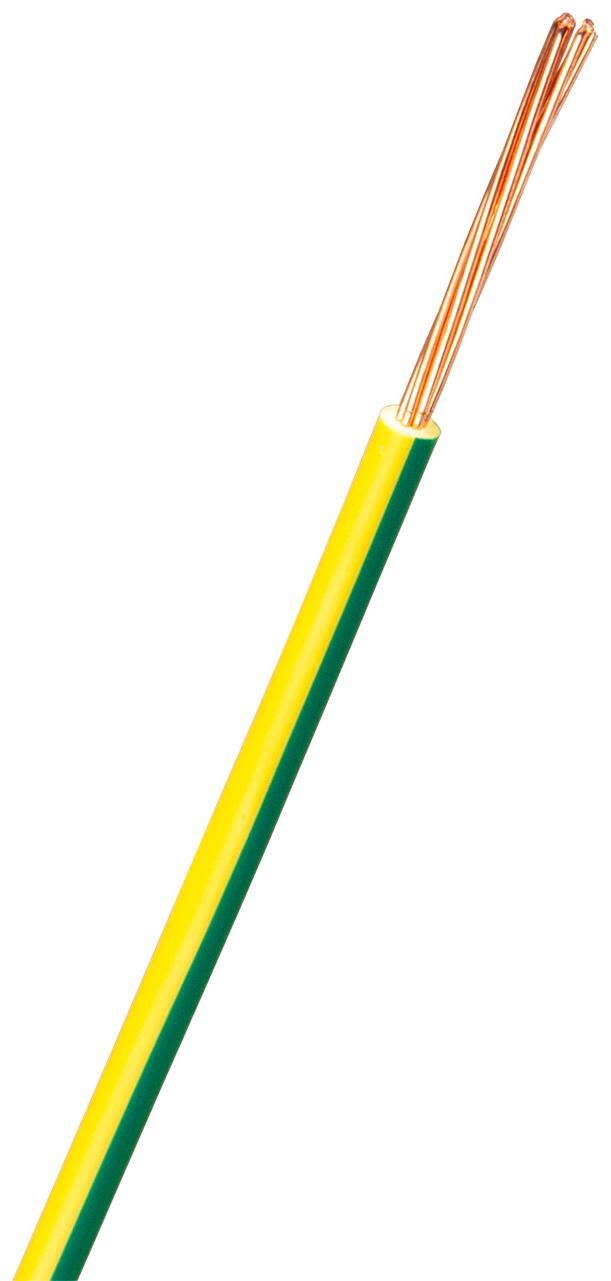 Nexans FQ Easy Installationskabel H07Z1-R, 450/750 V 1x1,5 mm², gul/grön
