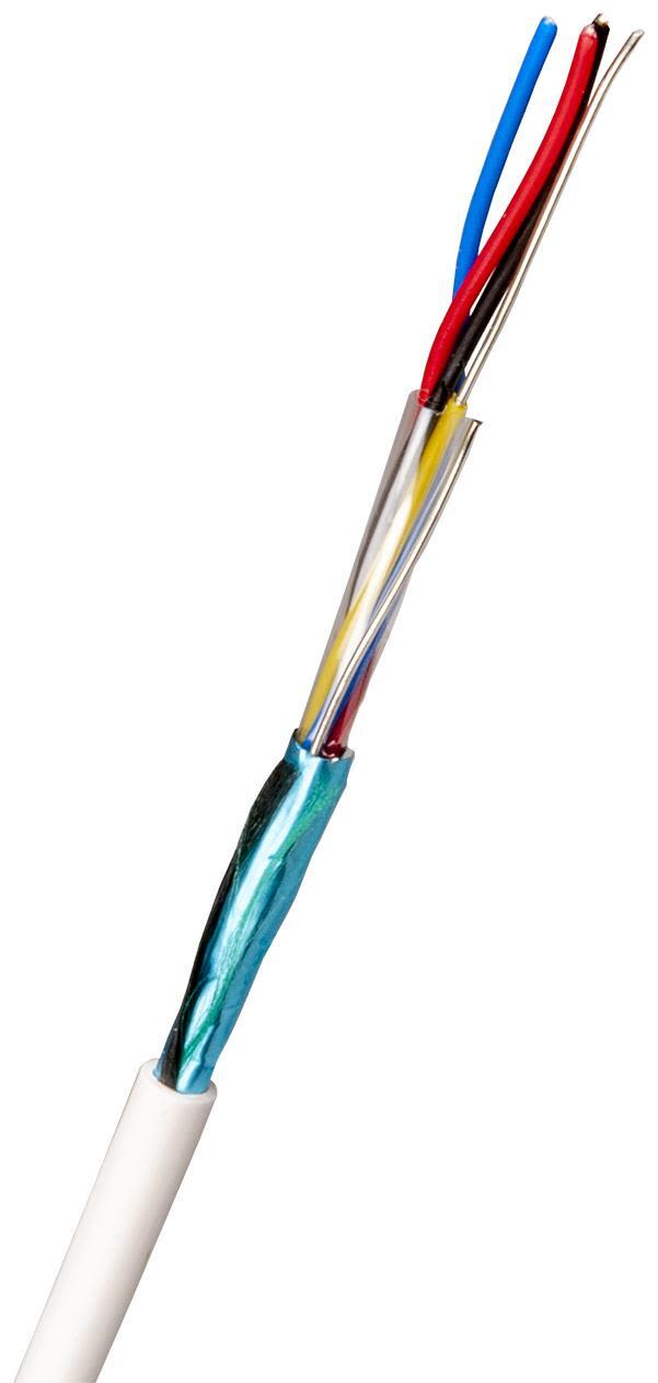 Nexans PTS-HF Telekabel 1x4x0.6 mm, vit 500 m, bobin