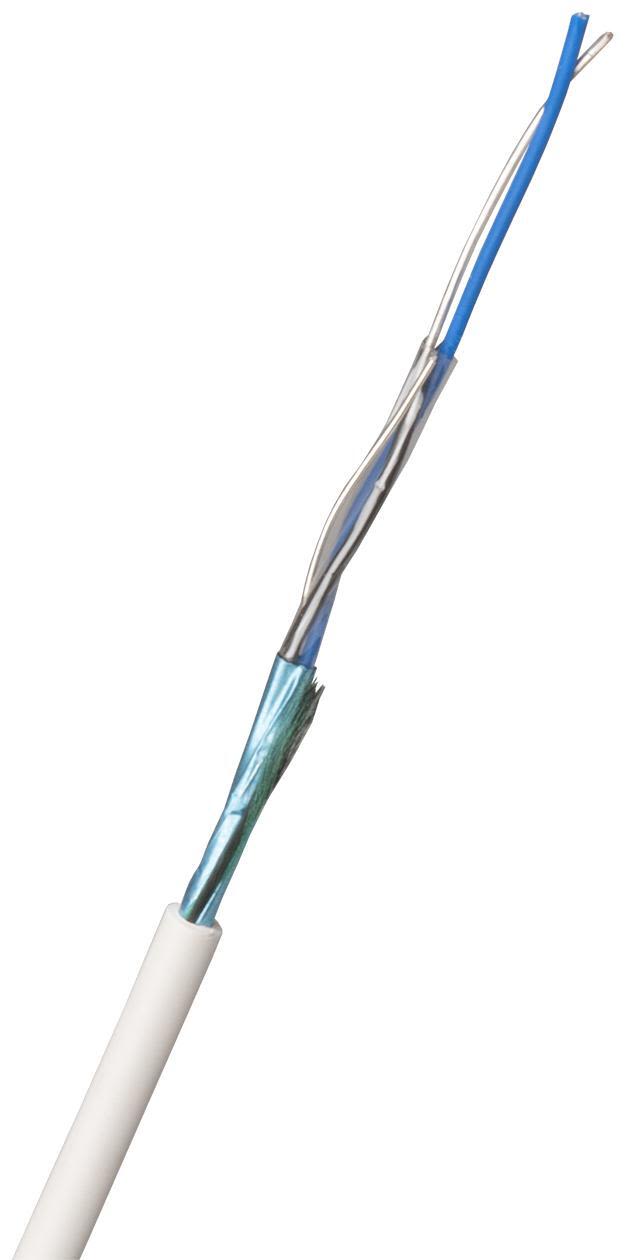 Nexans PTS-HF Telekabel 1x2x0.6 mm, vit 100 m, bobin