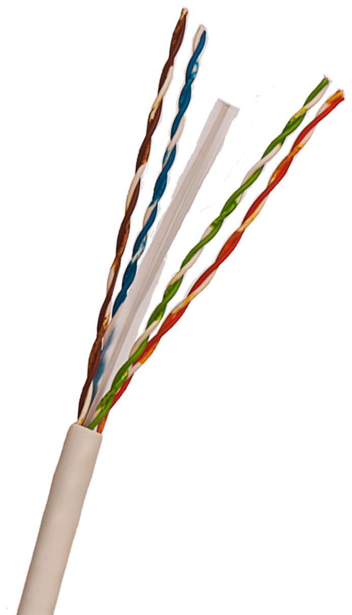 Nexans U/UTP KAT6 4P LSZH Datakabel 8 ledare + 4 kablar, Ø0,55 500 m