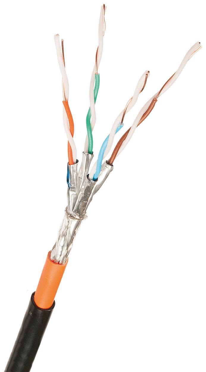 Nexans S/FTP LM 6A LSZH Dca+PE Datakabel 8 ledare, 500 m