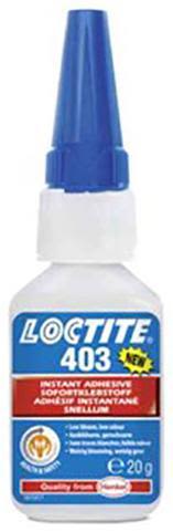 Loctite 403 Cyanoakrylatlim 20 g, för absorberande ytor