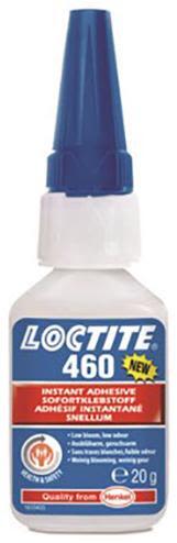 Loctite 460 Cyanoakrylatlim 20 g, för absorberande ytor