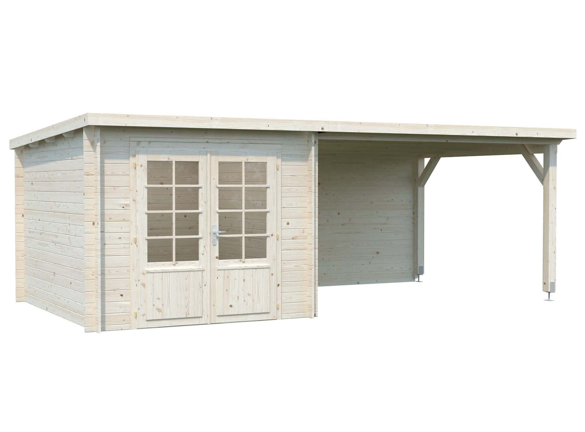 Palmako Ella Stuga 17,7 m²/inv. 6,9+10,0 m², utan golv, obehandlad