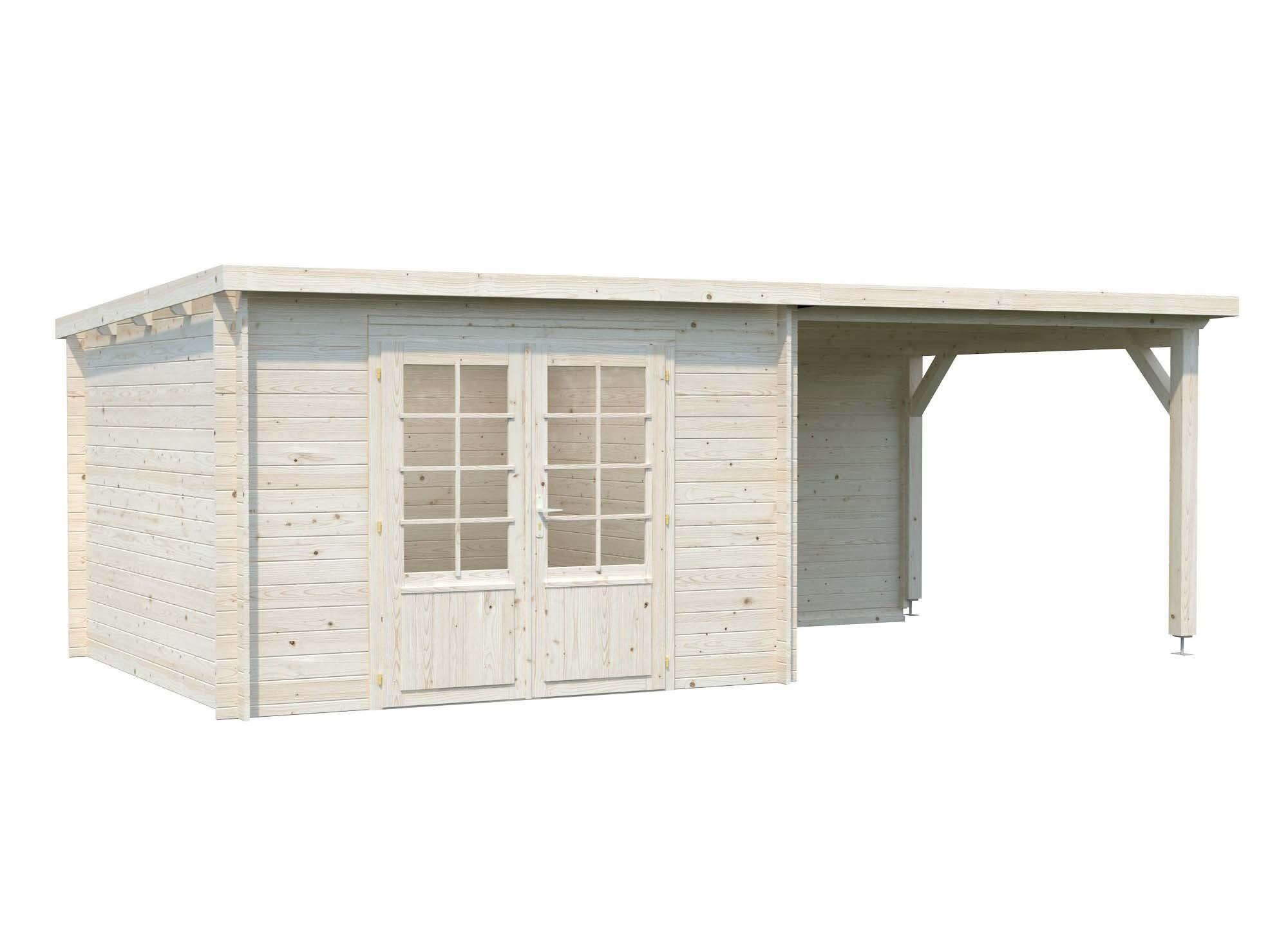Palmako Ella Stuga 17,7 m²/inv. 8,7+8,2 m², utan golv, obehandlad