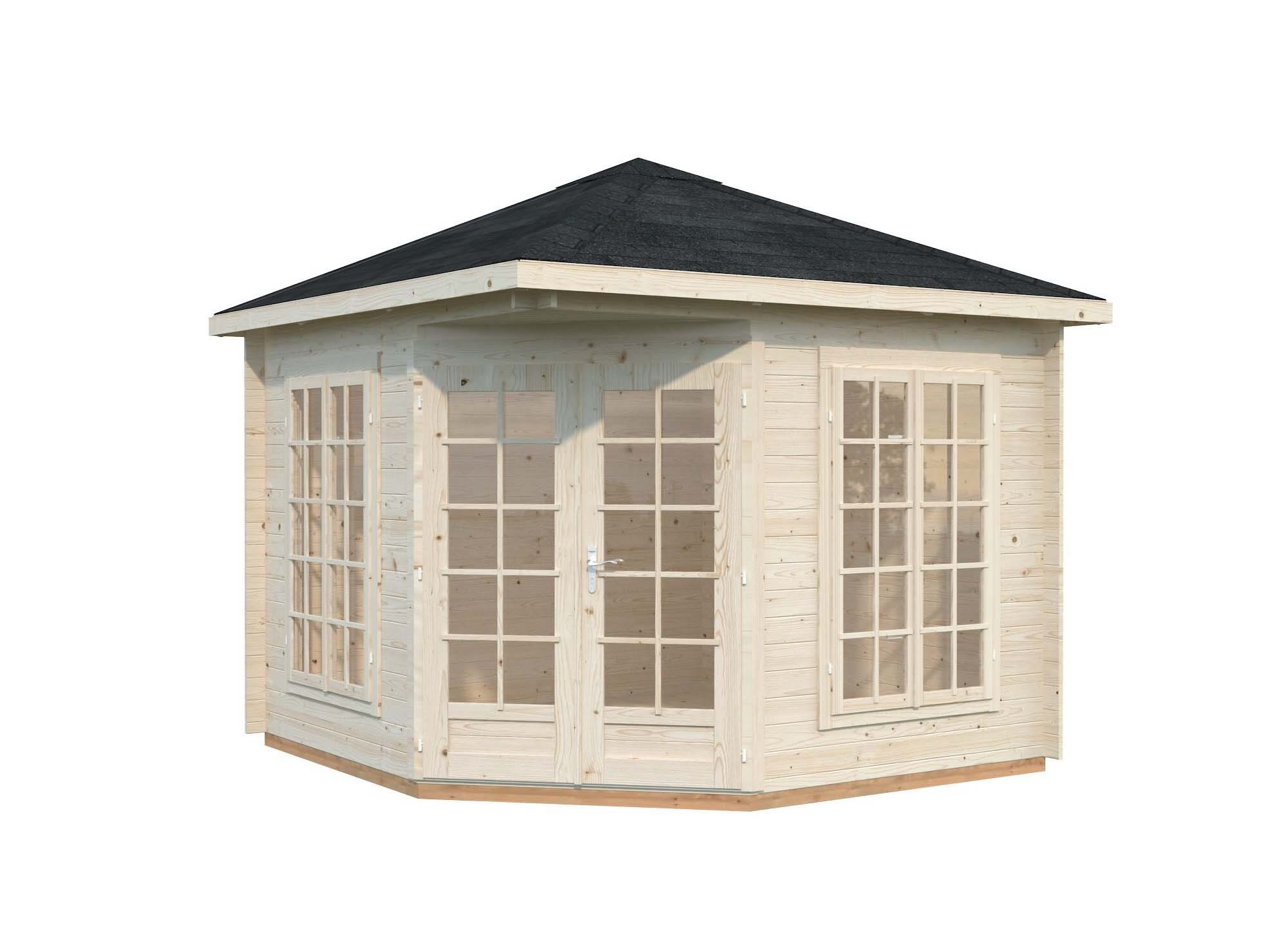 Palmako Melanie Lusthus 7,8 m²/inv. 7 m², med 28 mm vägg,, obehandlad