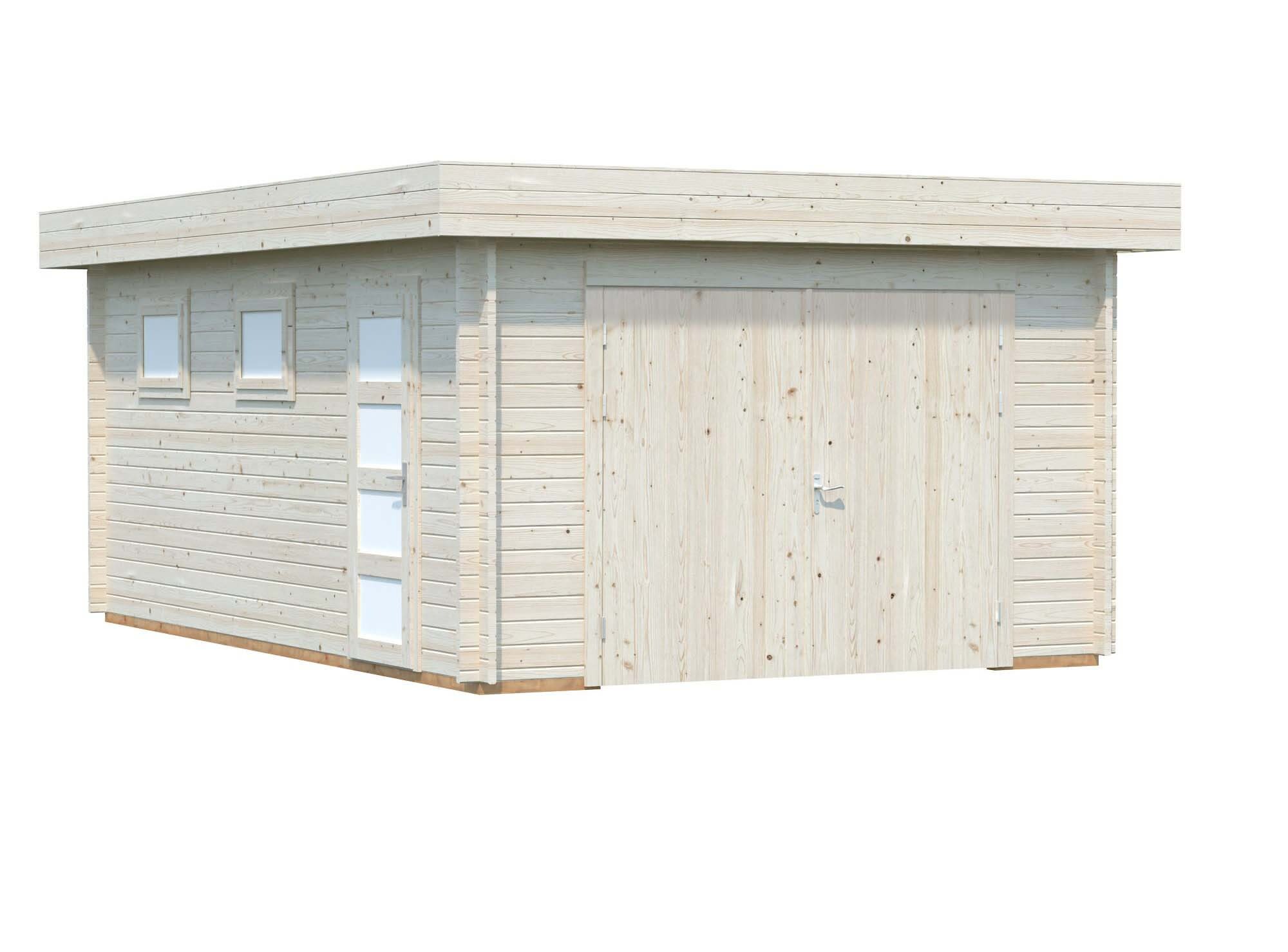 Palmako Rasmus Garage 19,8 m²/inv. 19 m², med port, obehandlad