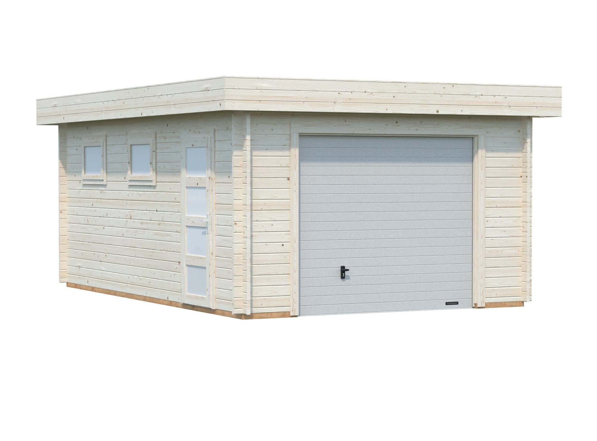 Palmako Rasmus Garage 19,8 m²/inv. 19 m², med port, obehandlad