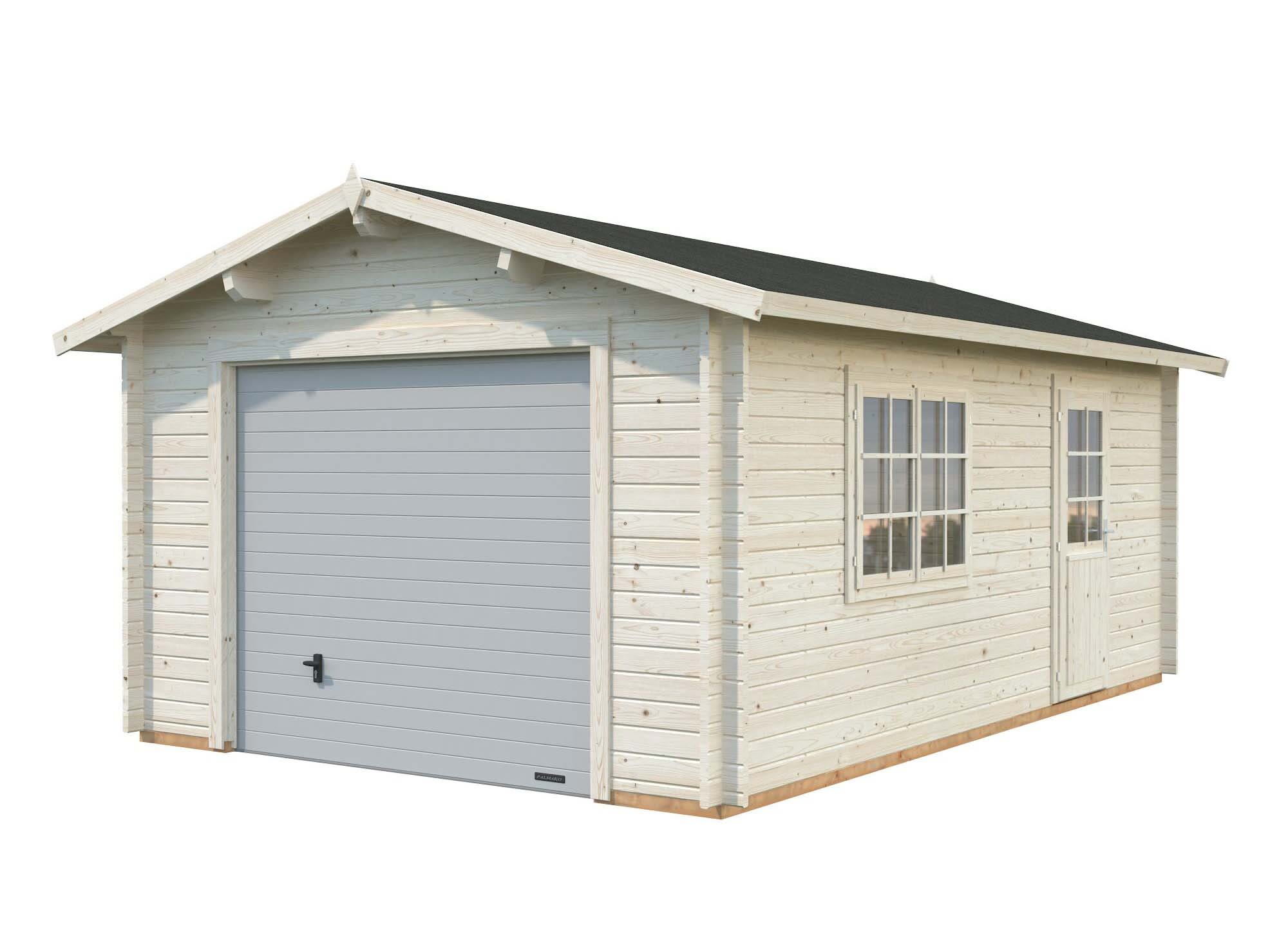 Palmako Roger Garage 19,8 m²/inv. 19 m², med port, obehandlad