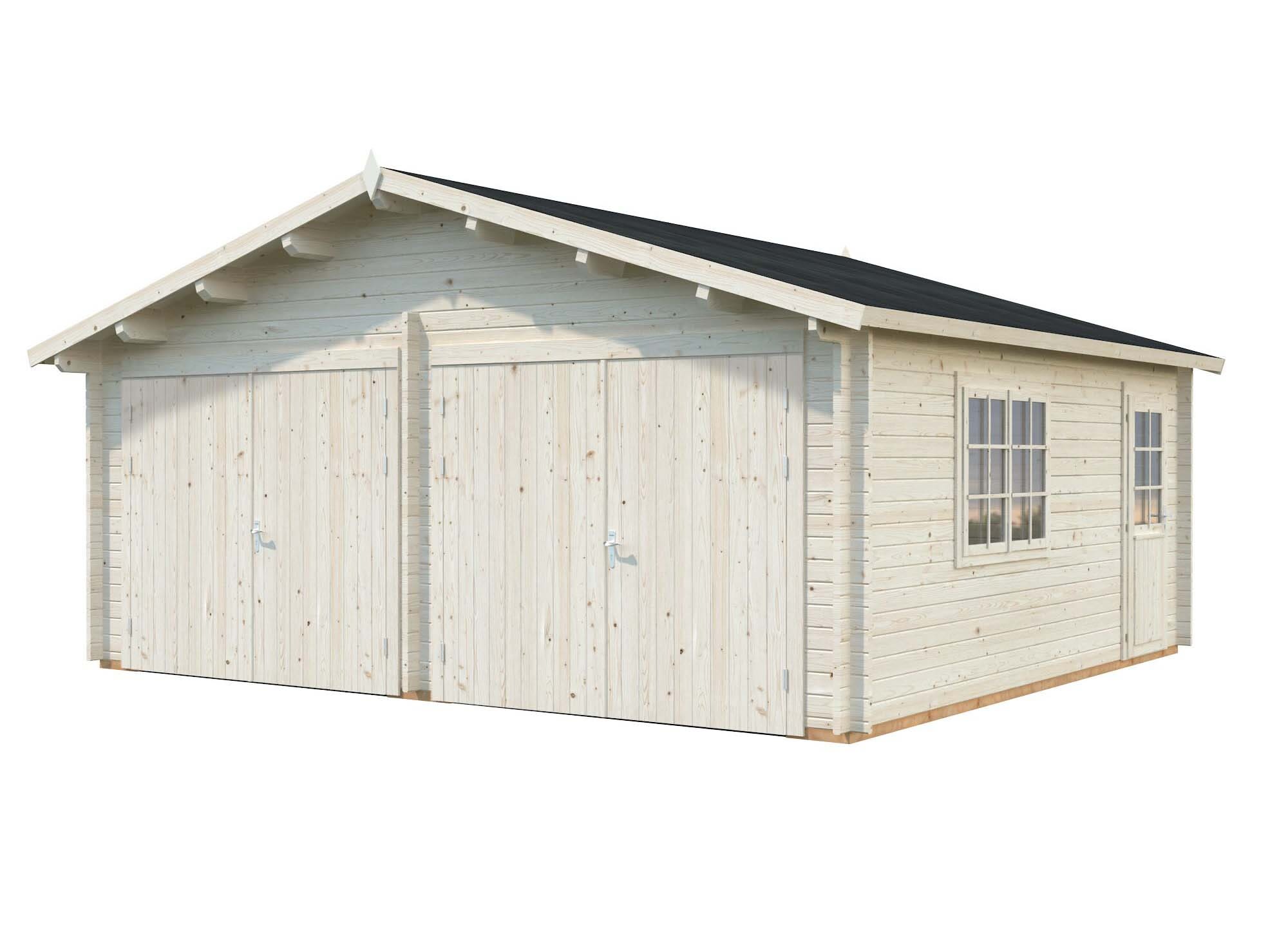 Palmako Roger Garage 29,3 m²/inv. 28,4 m², med port, obehandlad