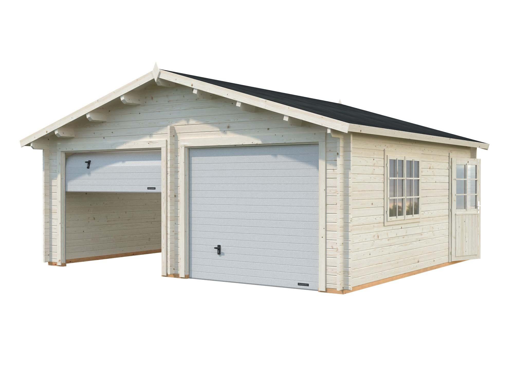 Palmako Roger Garage 29,3 m²/inv. 28,4 m², med port, obehandlad