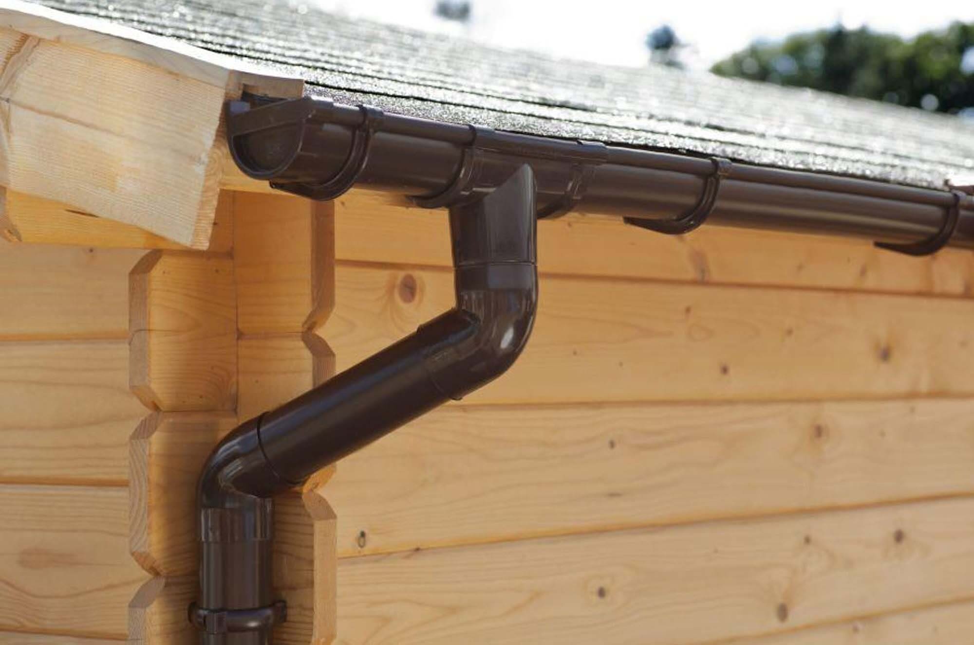 Palmako 106629 Takavvattning mörkbrun, för sadeltak 3000 mm