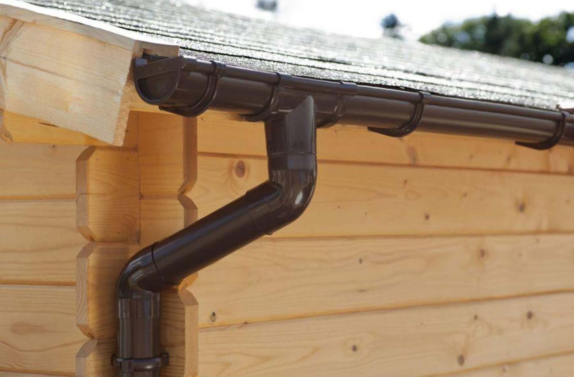Palmako 106630 Takavvattning mörkbrun, för sadeltak 4000 mm